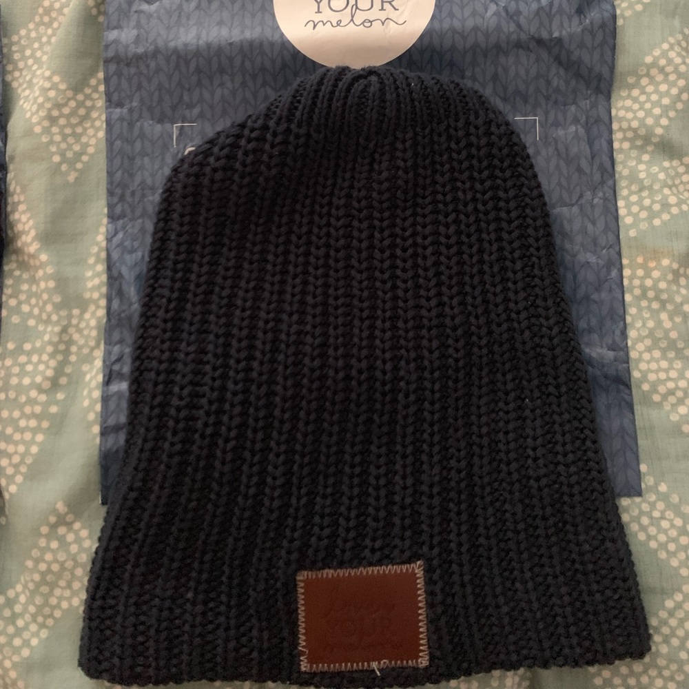 Love your melon Navy beanie hat